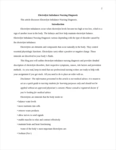 Electrolyte Imbalance Nursing Diagnosis β page 2
