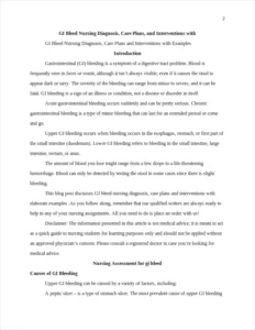 care plans for GI bleed – page 2