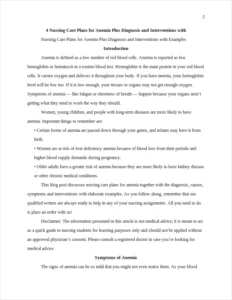 nursing care plans for anemia β page 2