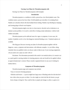 nursing care plans for thrombocytopenia β page 2