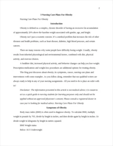 nursing care plans for obesity β page 2