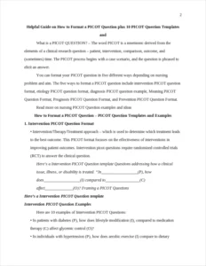 Format a PICOT Question β page 2