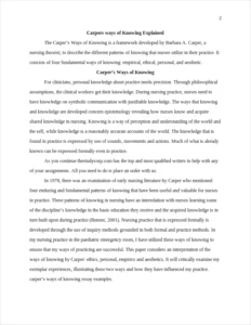 Carpers ways of Knowing Explained – page 2