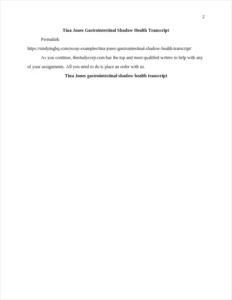 Tina Jones gastrointestinal shadow health transcript – page 2