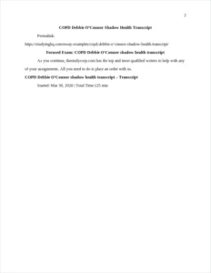 copd debbie O’Connor shadow health transcript – page 2