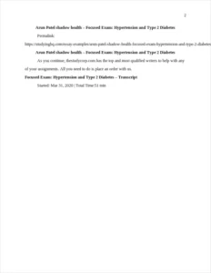 Focused Exam: Hypertension and Type 2 Diabetes – page 2