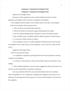 Organismic Psychological Needs – page 2