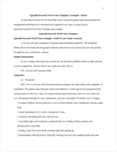 Episodic/Focused SOAP Note Template β page 2