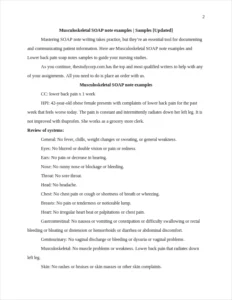 Musculoskeletal SOAP note examples β page 2