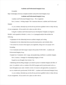 Academic and Professional Integrity Essay – page 2