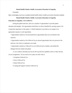 Mental Health Shadow Health Assessment Education & Empathy – page 2