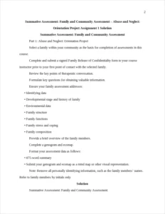 Family and Community Assessment – page 2