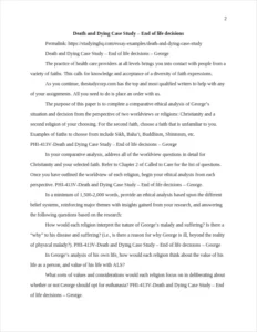 Death and Dying Case Study – page 2