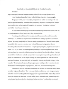 Biomedical Ethics in the Christian Narrative Essay – page 2