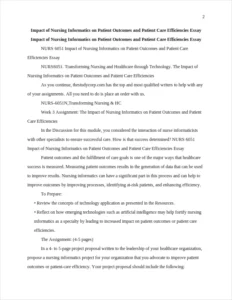 Impact of Nursing Informatics on Patient Outcomes and Patient Care Efficiencies Essay – page 2