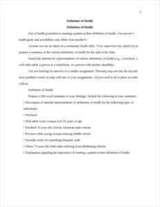 Definition of Health – page 2