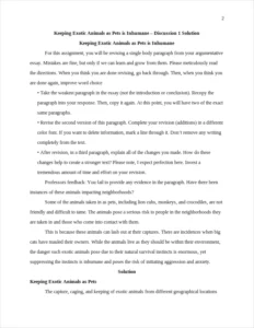 Keeping Exotic Animals as Pets is Inhumane – page 2