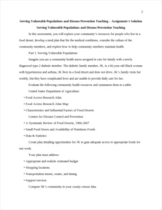 Serving Vulnerable Populations and Disease Prevention Teaching – page 2