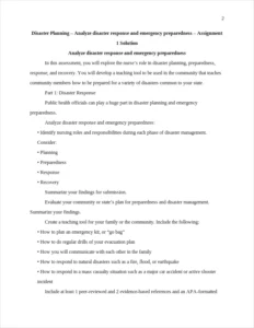 Analyze disaster response and emergency preparedness – page 2