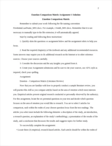 Emotion Comparison Matrix – page 2