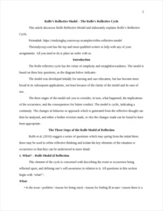 Rolfe Reflective Model β page 2