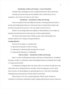 Introduction to Ethics and Nursing – page 2