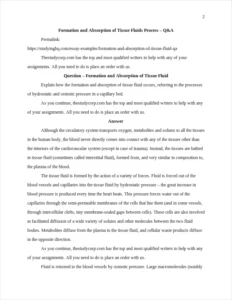 formation and absorption of tissue fluid – page 2