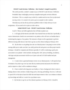 SMART Goals Revision / Reflection – page 2