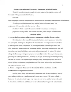 Nursing Interventions and Preventative Management in Skeletal Traction – page 2