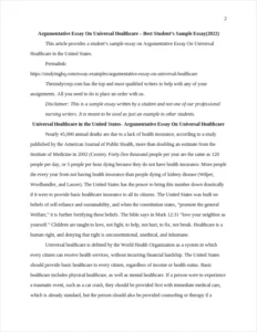 Argumentative Essay On Universal Healthcare – page 2