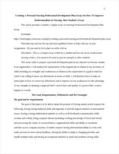 Nursing Professional Development Plan Essay – page 2