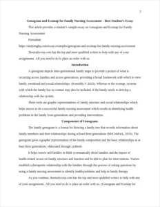 Genogram and Ecomap for Family Nursing Assessment – page 2