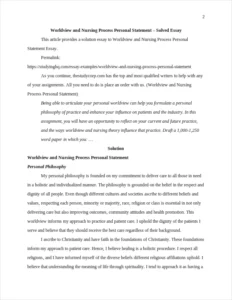 Worldview and Nursing Process Personal Statement – page 2