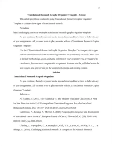 Translational Research Graphic Organizer Template – page 2