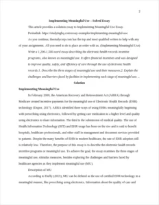 Implementing Meaningful Use – page 2