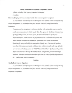 Quality Data Sources Organizer – page 2