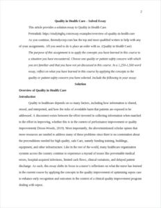 Quality in Health Care – page 2
