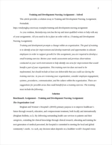 Training and Development Nursing Assignment β page 2