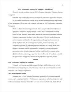 CLC Performance Appraisal at Telespazio – page 2