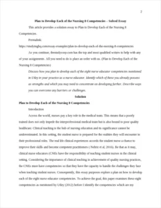 Develop Each of the Nursing 8 Competencies β page 2