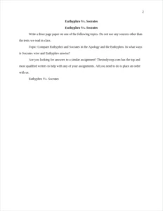 Euthyphro Vs. Socrates – page 2
