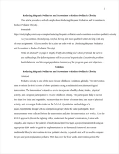 Reducing Hispanic Pediatrics and Screentime to Reduce Pediatric Obesity – page 2
