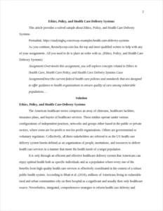 Health Care Delivery Systems – page 2