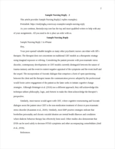 Sample Nursing Reply – page 2
