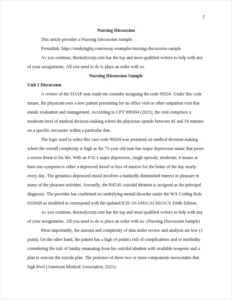 Nursing Discussion Sample β page 2