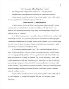 Discussion - Clinical Experience β page 2