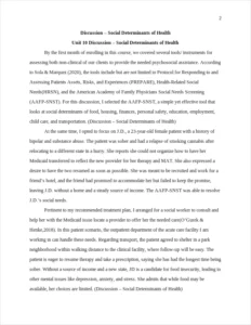 Discussion - Social Determinants of Health β page 2