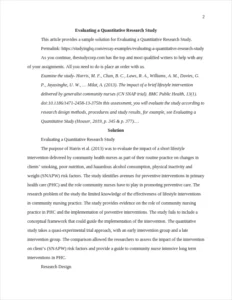 Evaluating a Quantitative Research Study β page 2