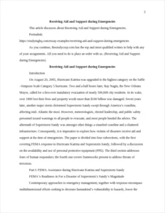 Receiving Aid and Support during Emergencies β page 2