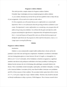 Program to Address Diabetes β page 2